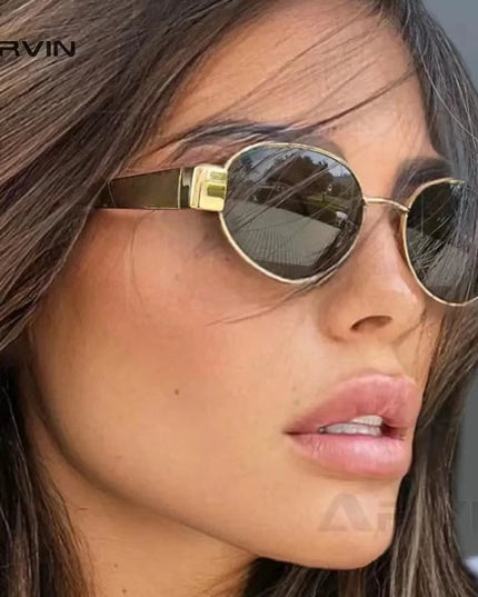 Fashion Oval Sunglasses Women Retro Trend Outdoor Metal Sun Glasses High Quality Classic Men Luxury Brand Eyewear UV400 Goggles