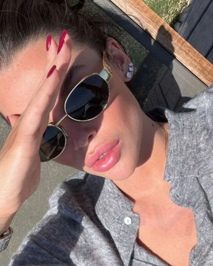 Fashion Oval Sunglasses Women Retro Trend Outdoor Metal Sun Glasses High Quality Classic Men Luxury Brand Eyewear UV400 Goggles